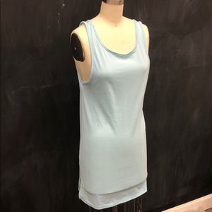 Baby blue backless coverup dress